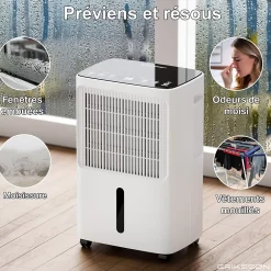 Eriksson Deshumidificateur - Dry Pro Plus - Blanc - Déshumidifie jusqu'à 16 litres par jour Outlet