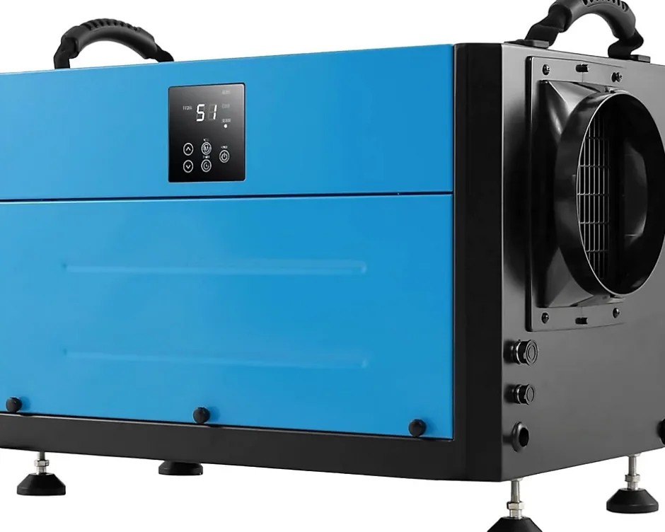 Giantex Deshumidificateur d Air Industriel 58,5L/Jour, Panneau de Contrôle, 20%-90% Humidité, 2 Méthodes Drainage Bleu Sale