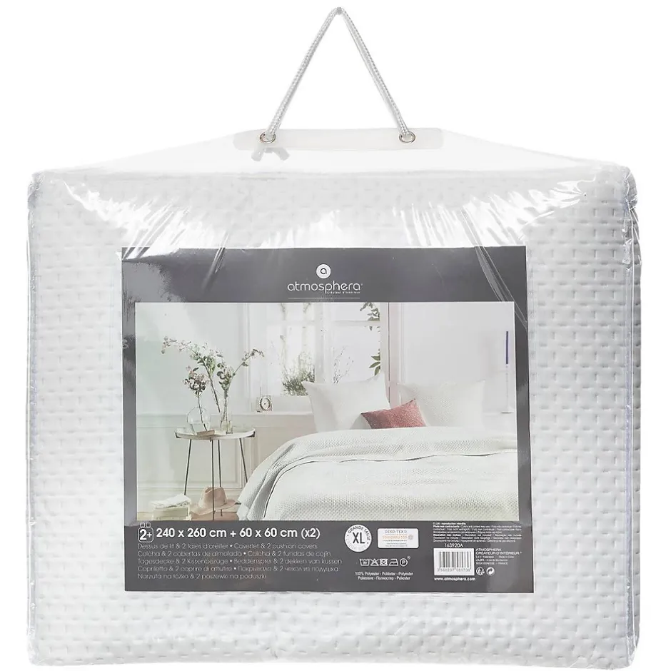Atmosphera Créateur D'Intérieur Dessus de lit + 2 taies Dolce - ivoire 240x260 cm - Atmosphera Clearance