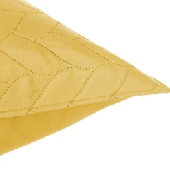 Atmosphera Créateur D'Intérieur Dessus de lit + 2 taies "Tressé" jaune moutarde - 260x240 cm - Atmosphera Clearance