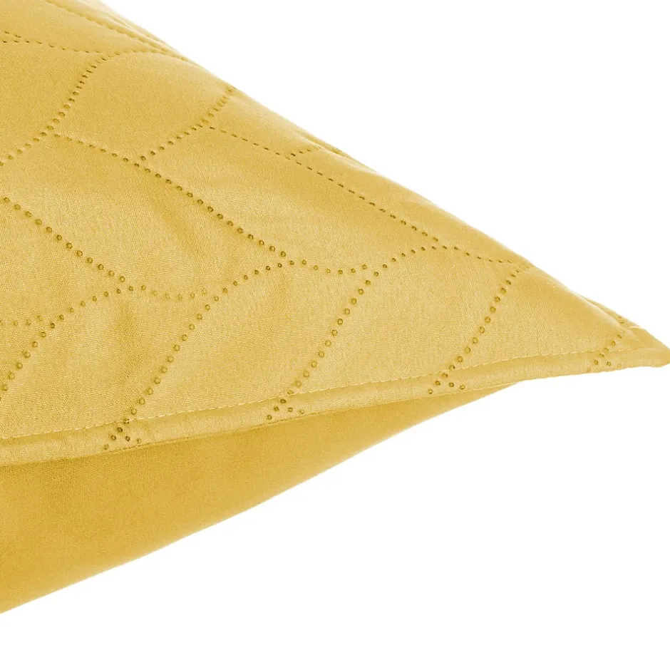Atmosphera Créateur D'Intérieur Dessus de lit + 2 taies "Tressé" jaune moutarde - 260x240 cm - Atmosphera Clearance