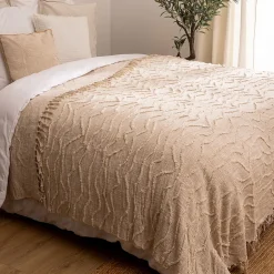 Atmosphera Créateur D'Intérieur Dessus de lit Daisy 240x260cm beige - Atmosphera