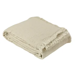 Dessus de lit gaze de coton (180x250 cm - Gris Galet)