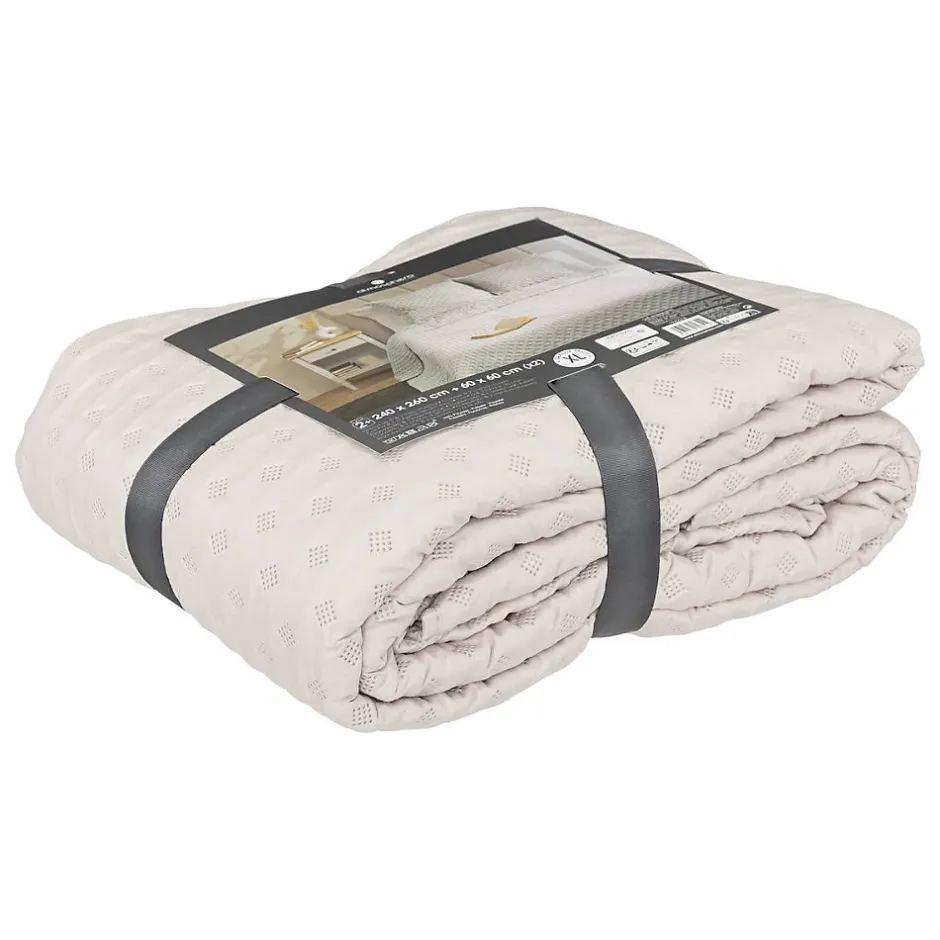 Atmosphera Créateur D'Intérieur Dessus de lit Kalia 240x260cm beige - Atmosphera Discount