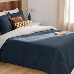 Atmosphera Créateur D'Intérieur Dessus de lit Lilou bleu egéen 260x240cm - Atmosphera New