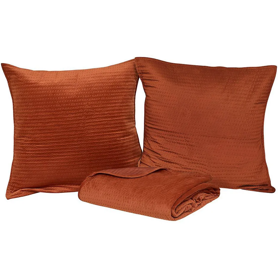 Atmosphera Créateur D'Intérieur Dessus de lit Lilou terracotta 260x240cm - Atmosphera
