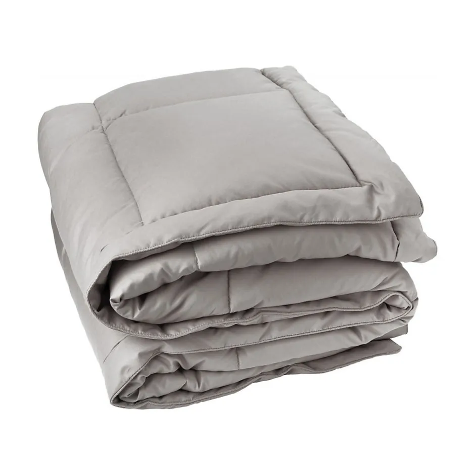 Toison d'Or Dessus de lit matelassé peau de pêche Oekotex (220x240 cm - Gris clair)
