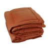 Toison d'Or Dessus de lit matelassé peau de pêche Oekotex (240x260 cm - Terracotta)