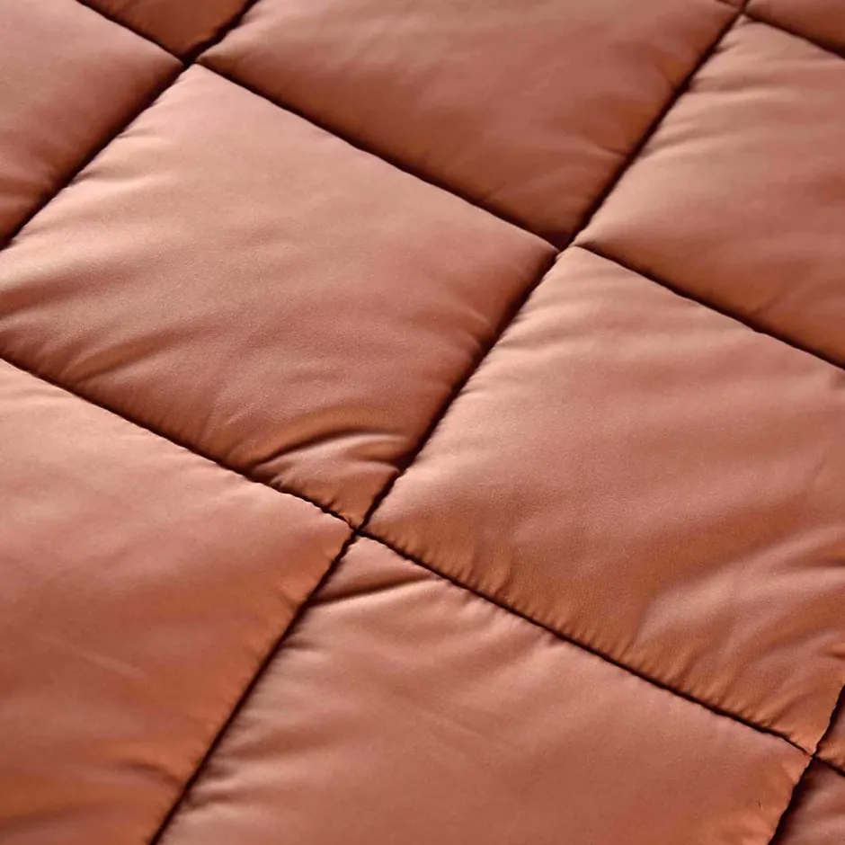 Toison d'Or Dessus de lit matelassé peau de pêche Oekotex (220x240 cm - Terracotta) Best
