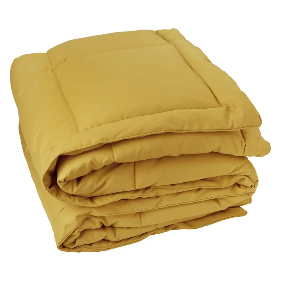 Toison d'Or Dessus de lit matelassé peau de pêche Oekotex (240x260 cm - Jaune Curry) Discount