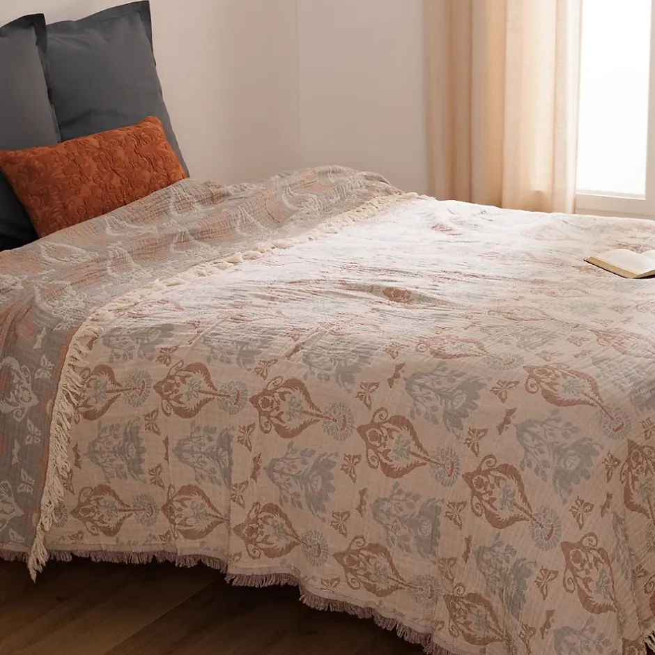 Atmosphera Créateur D'Intérieur Dessus de lit Mirohia beige et bleu 260x240cm - Atmosphera Sale