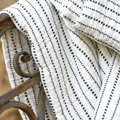 Linnea Dessus de lit mousseline de coton 260x240 cm IMANI blanc neige caviar Sale