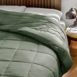 Linnea Dessus de lit polyester microfibre 260x240 cm LAZY vert argile