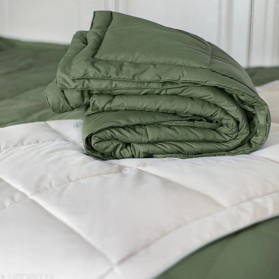 Linnea Dessus de lit polyester microfibre 260x240 cm LAZY vert argile