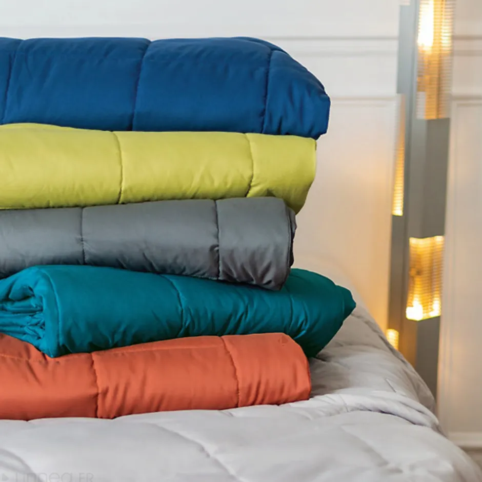Linnea Dessus de lit polyester microfibre 260x240 cm LAZY vert argile