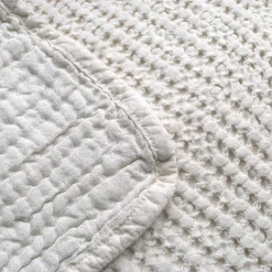 Linnea Dessus de lit réversible 180x250 cm JAIPUR en coton beige craie
