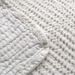 Linnea Dessus de lit réversible 270x250 cm JAIPUR en coton beige craie New