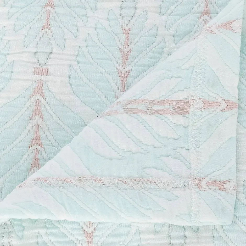 Atmosphera Créateur D'Intérieur Dessus de lit Wild jacquard bleu clair 240x260cm - Atmosphera