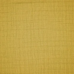 Linnea Dessus de lit 230x250 cm BREHAT 100% gaze de coton jaune miel