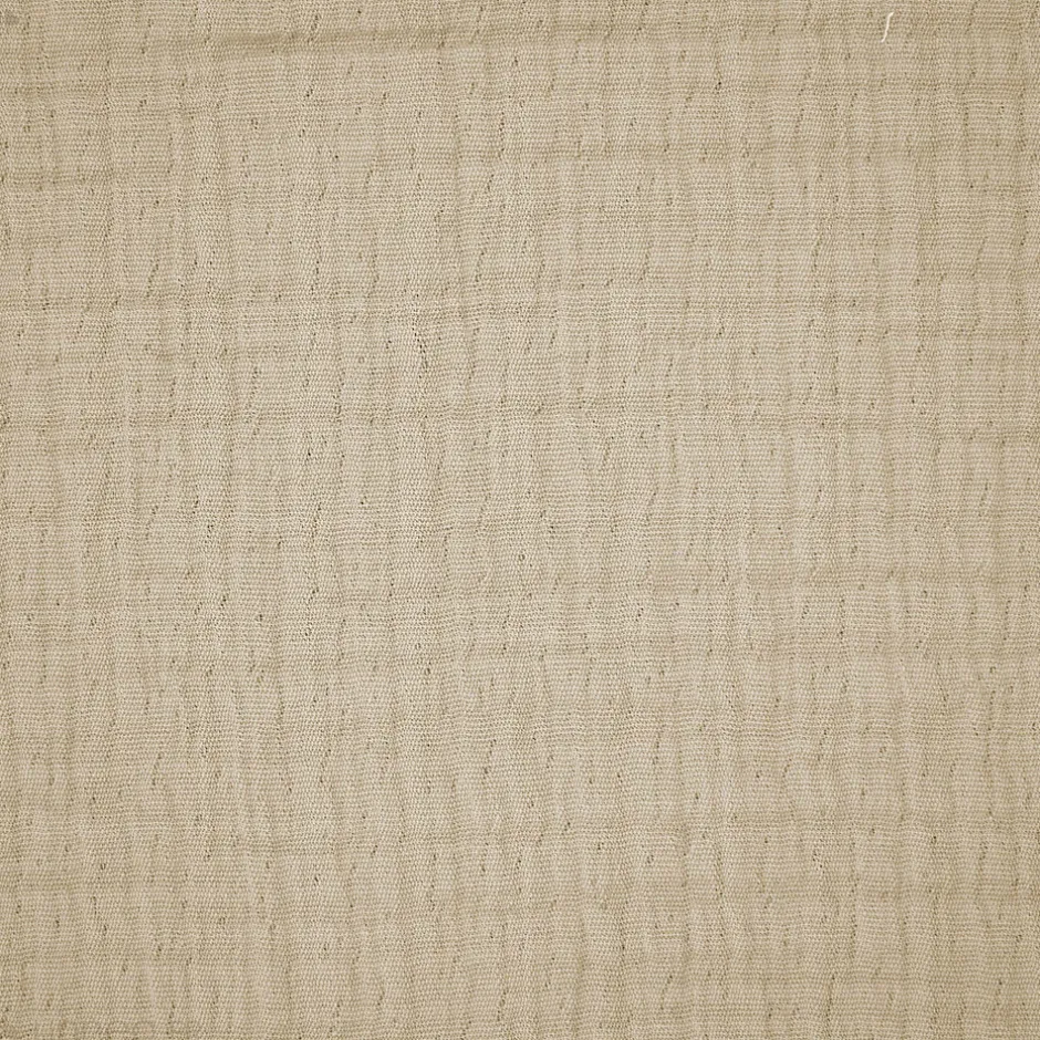 Linnea Dessus de lit 230x250 cm BREHAT 100% gaze de coton marron galet