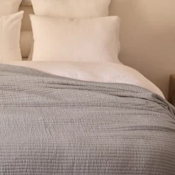 Linnea Dessus de lit 270x250 cm en coton lavé SEVILLE gris bronze Online