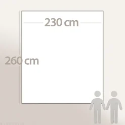 Linnea Dessus de lit 260x230 cm HERMINE fausse fourrure beige Naturel New