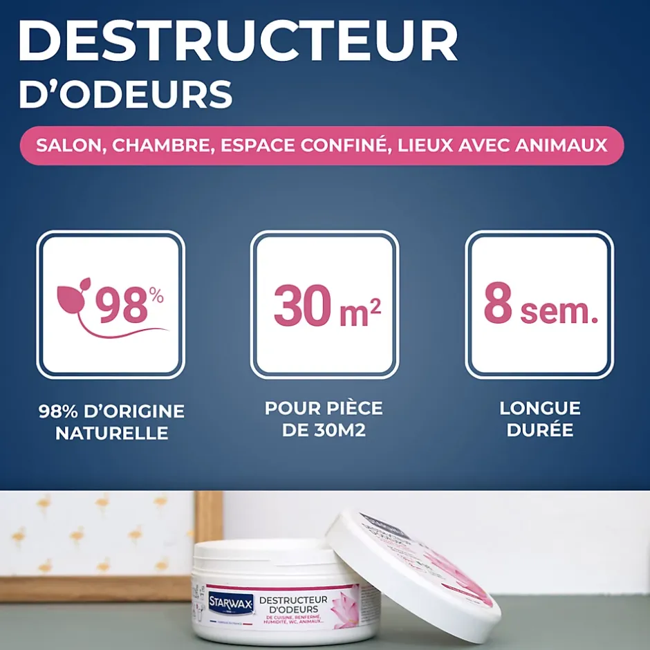 Starwax Destructeur d'odeurs fleurs de lotus 300g Online