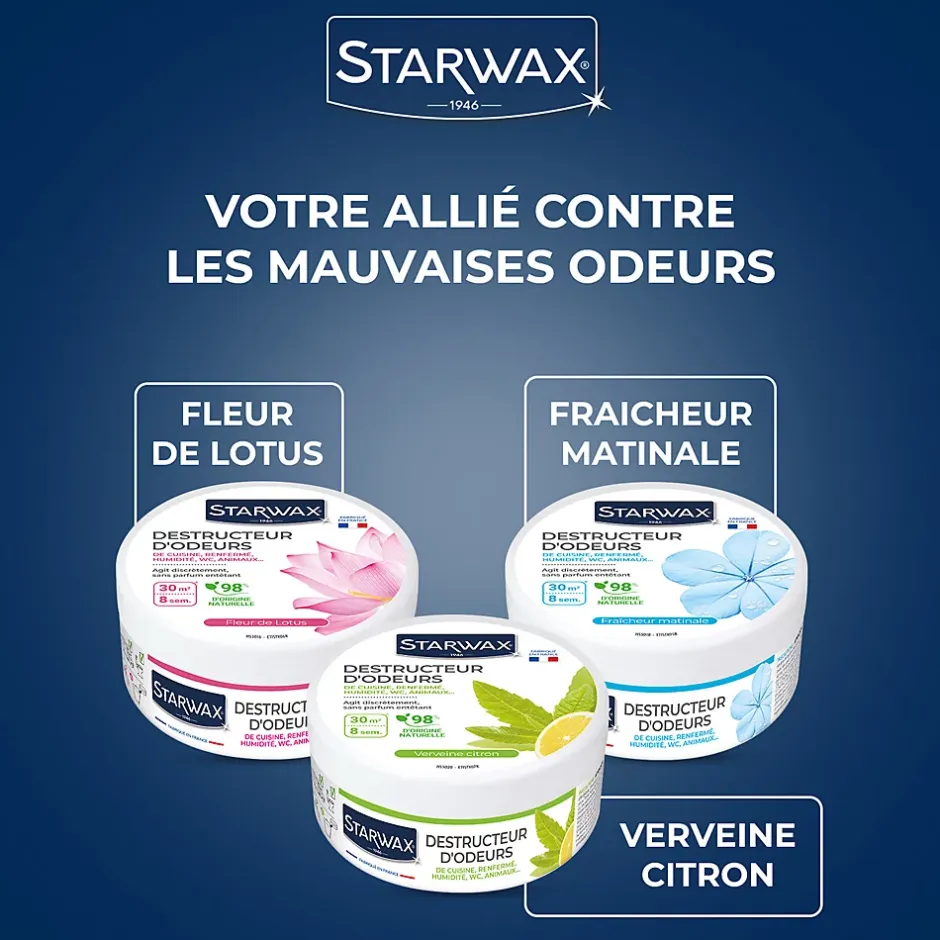 Starwax Destructeur d'odeurs verveine citronnée 300g Outlet