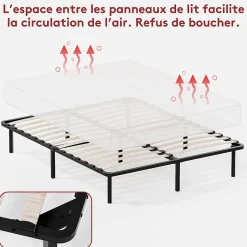 Teeno Dewinner Sommier à Lattes sur Pieds, Lit 2x13 Lattes, 7 Pieds Inclus, 140x200CM Discount