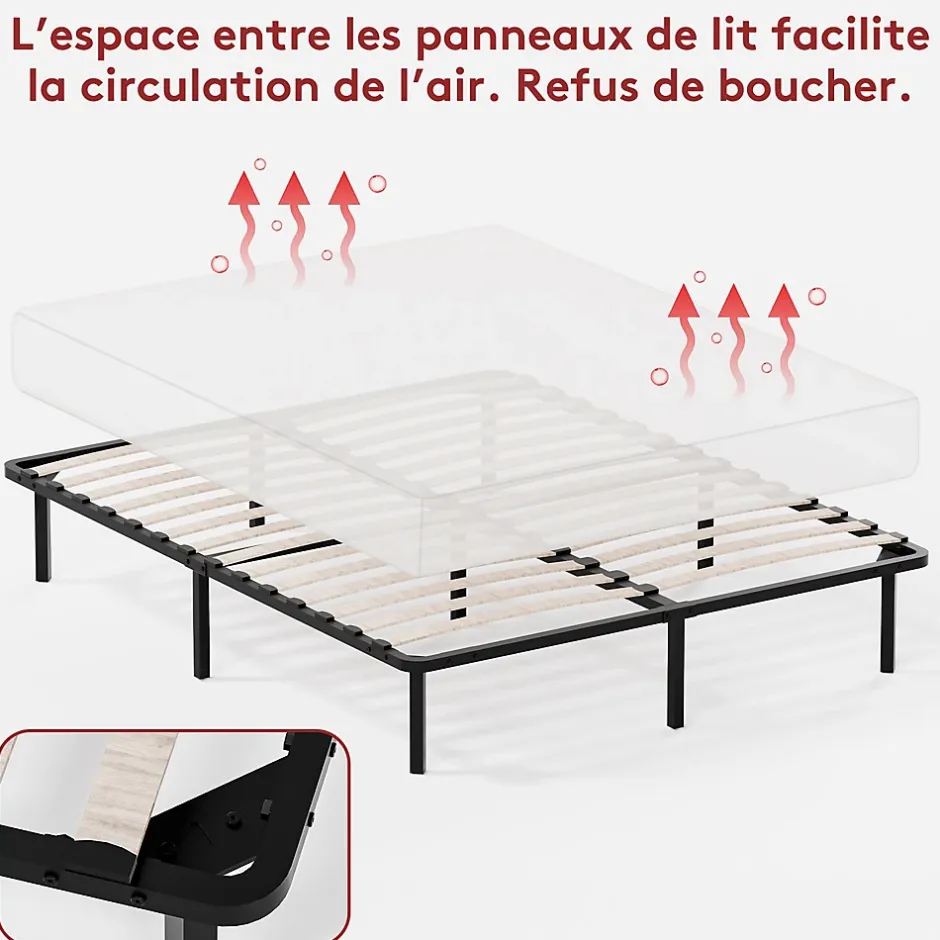 Teeno Dewinner Sommier à Lattes sur Pieds, Lit 2x13 Lattes, 7 Pieds Inclus, 140x200CM Discount