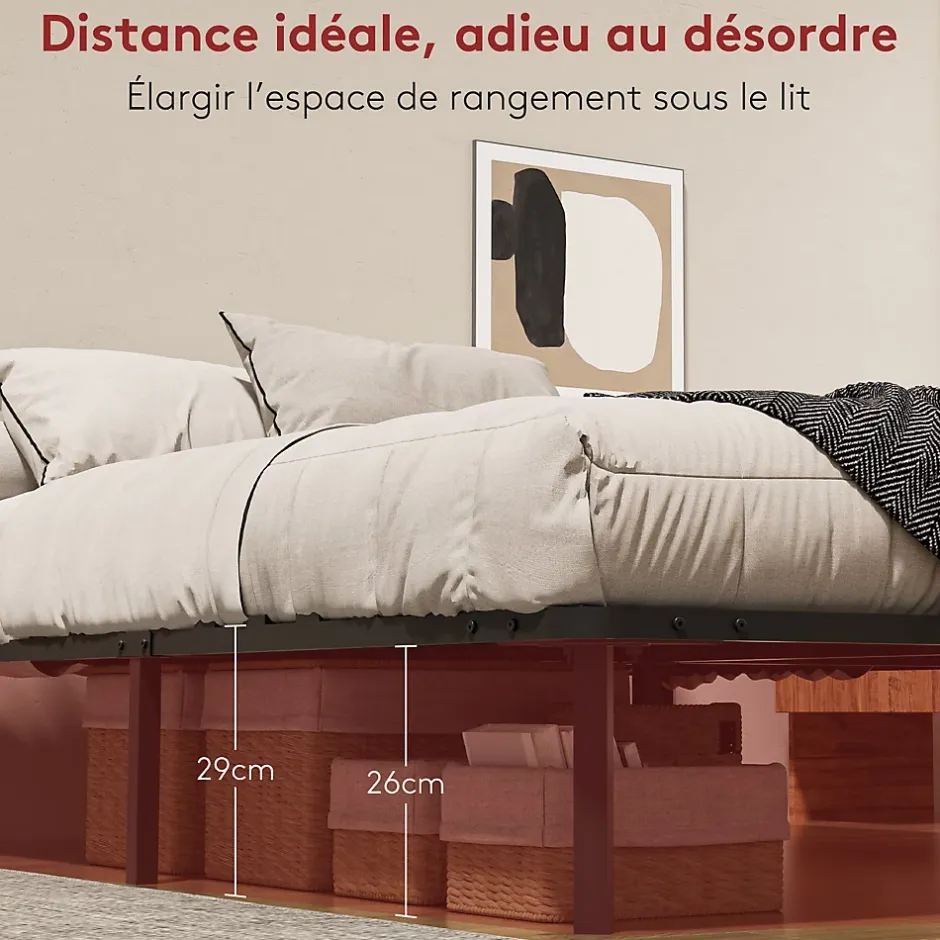 Teeno Dewinner Sommier à Lattes sur Pieds,Lit 2x14 Lattes,7 Pieds Inclus,160x200 CM Outlet