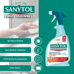 Sanytol Dégraissant désinfectant cuisine agrumes 0,75L