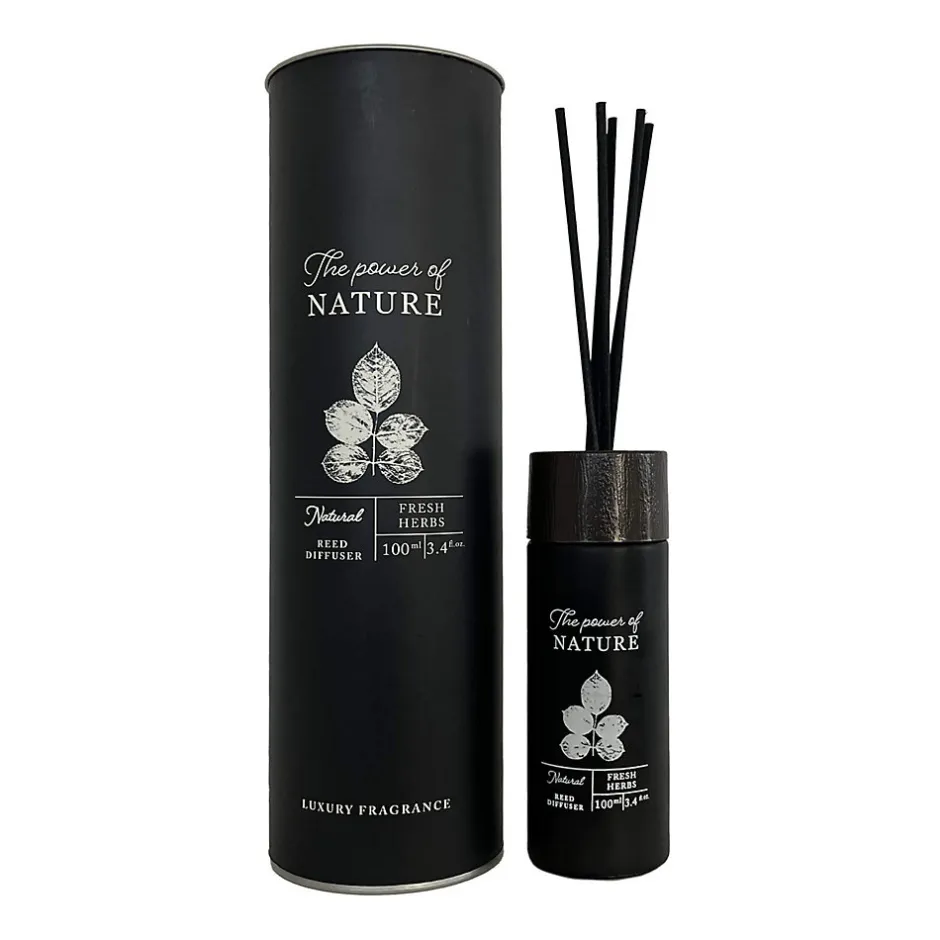 Mobili Rebecca Diffuseur d'Ambiance Parfumé avec 6 Bâtonnets au Parfum d'Herbes Fraîches Idées Cadeaux