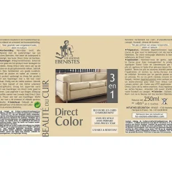Les Anciens Ebenistes DIRECT COLOR - Recolore le cuir - 250ML SABLE - Les anciens ébénistes Discount