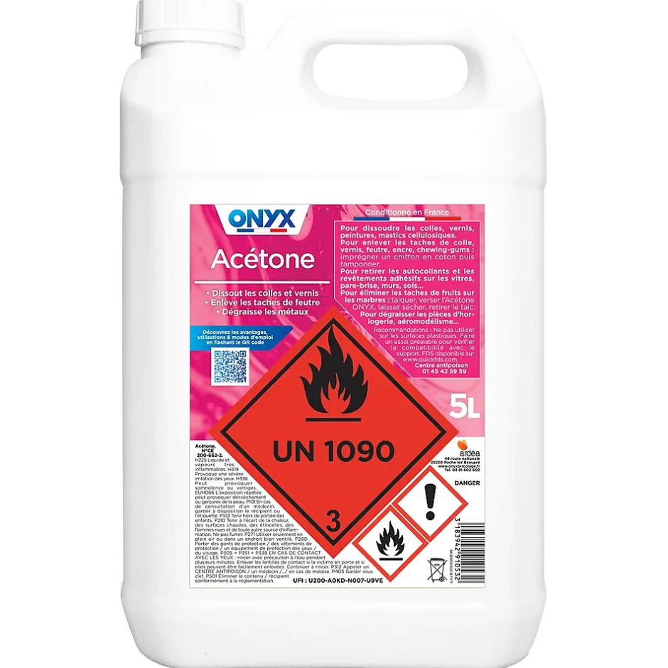 Onyx Dissolvant Acétone en bidon de 5 litres Best
