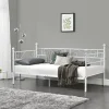 [En.Casa] Divan en Acier Canapé Lit Simple en Métal 200 x 90 cm Blanc en.casa