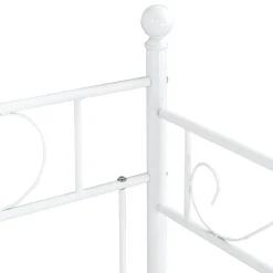 [En.Casa] Divan en Acier Canapé Lit Simple en Métal 200 x 90 cm Blanc en.casa