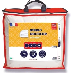 Dodo - Couette tempérée 350 g/m² - SENSO DOUCEUR - 220 x 240 cm - Blanc Clearance