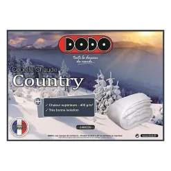 Dodo Couette chaude 400gr/m² COUNTRY 200x200 cm blanc