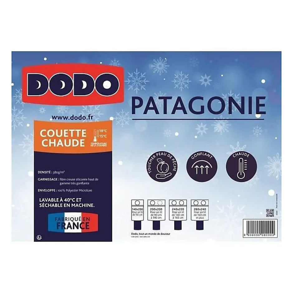 Dodo Couette chaude Patagonie blanc - 200x200 cm Best
