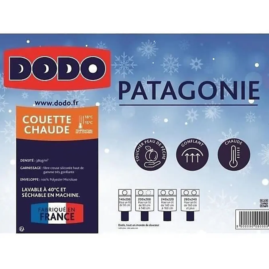 Dodo Couette chaude Patagonie Blanc - 220x240 cm New