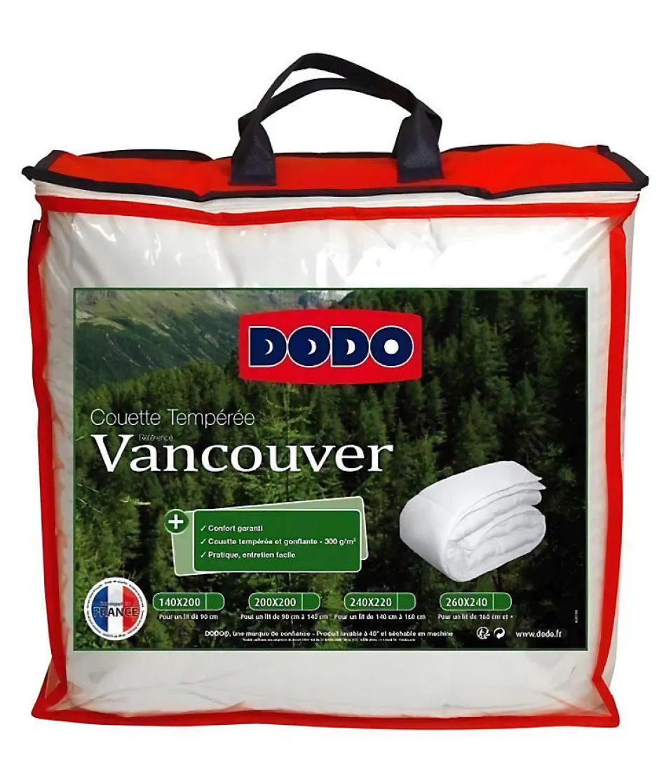 Dodo Couette tempérée Vancouver - 220 x 240 cm - Blanc Outlet