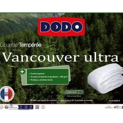 Dodo Couette tempérée Vancouver - 220 x 240 cm - Blanc Outlet