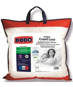 Dodo Oreiller Grand luxe Quallofil Allerban - 60 x 60 cm - Blanc