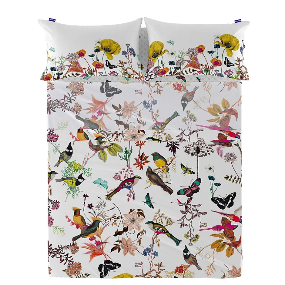 Happyfriday Drap Birds of paradise 100% Coton