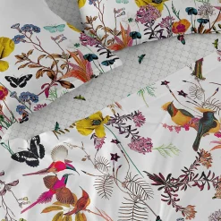 Happyfriday Drap Birds of paradise 100% Coton
