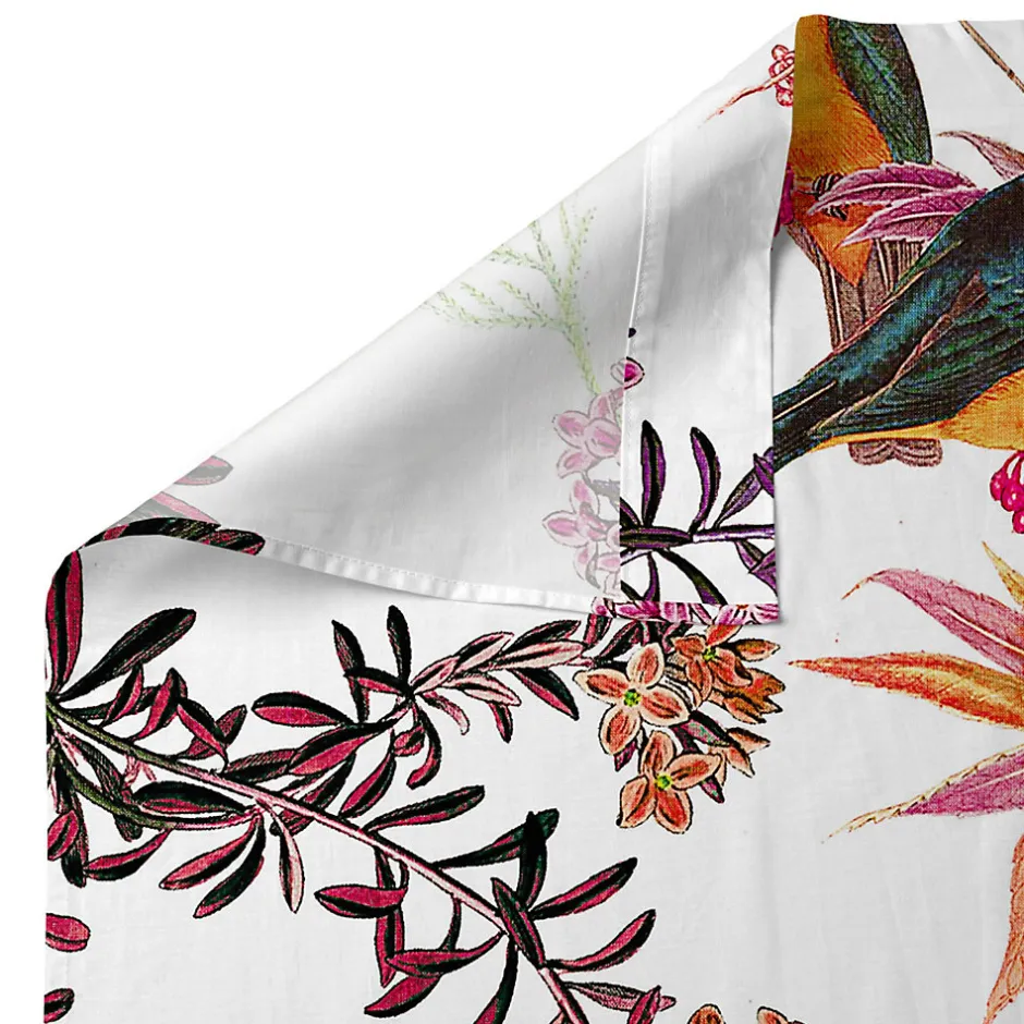 Happyfriday Drap Birds of paradise 100% Coton