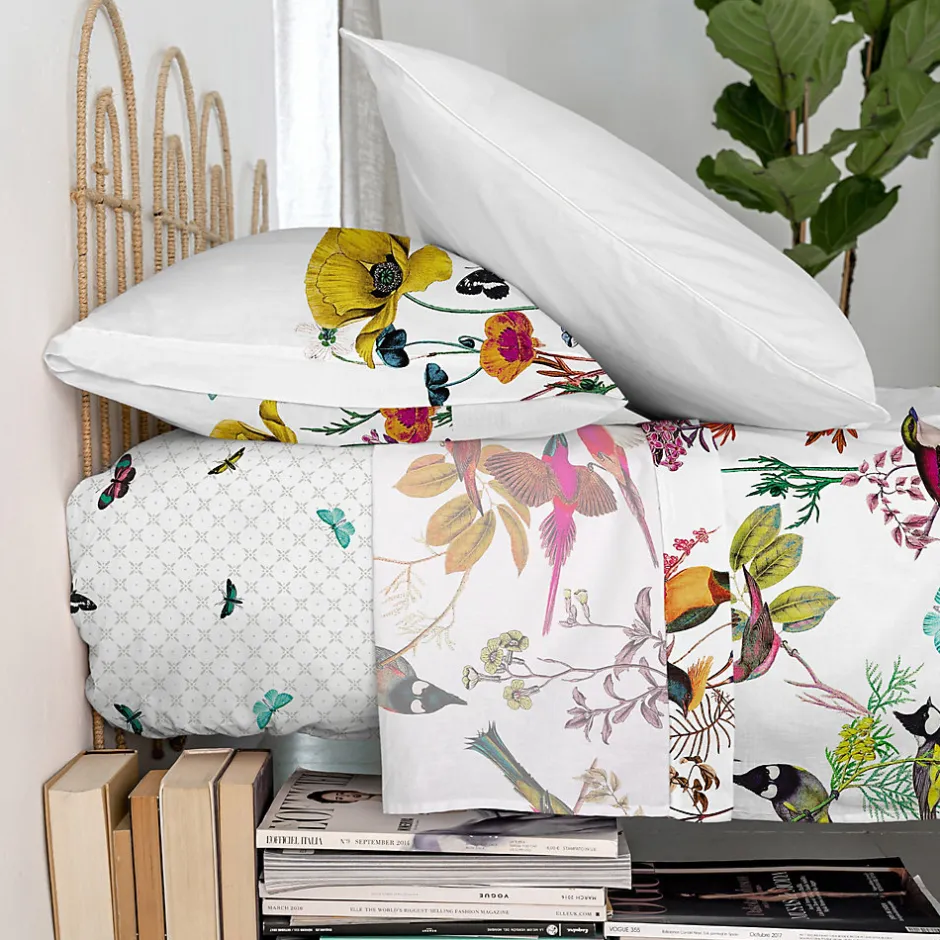Happyfriday Drap Birds of paradise 100% Coton