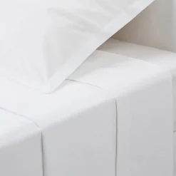 Atmosphera Créateur D'Intérieur Drap en coton - blanc - 180x290 cm - Atmosphera