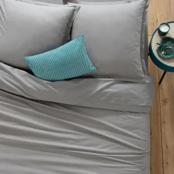 Atmosphera Créateur D'Intérieur Drap en coton - gris - 180x290 cm - Atmosphera